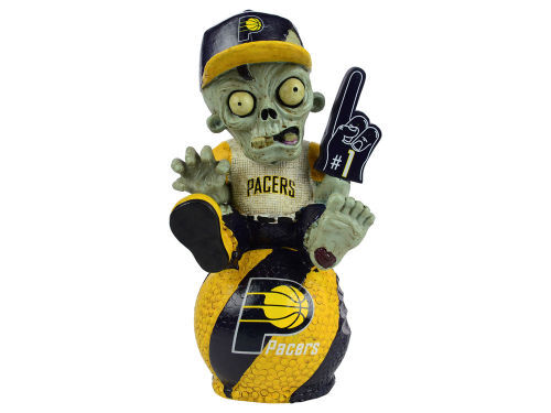 Indiana Pacers zombie figurine with PACERS jersey and logo flag